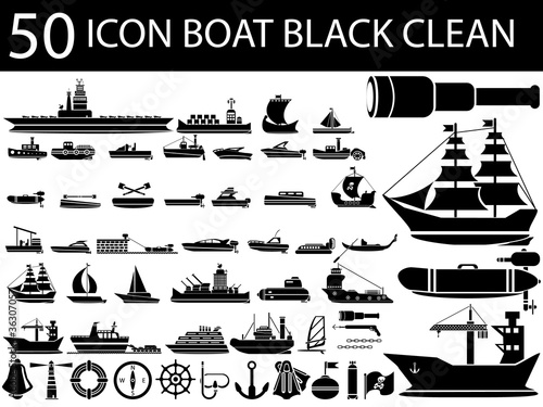 50 ICON PC BOAT BLACK CLEAN