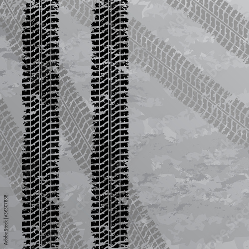 Tire tracks background