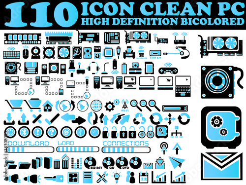 100 ICONS PC CLEAN HIGH DEFINITION BICOLORED