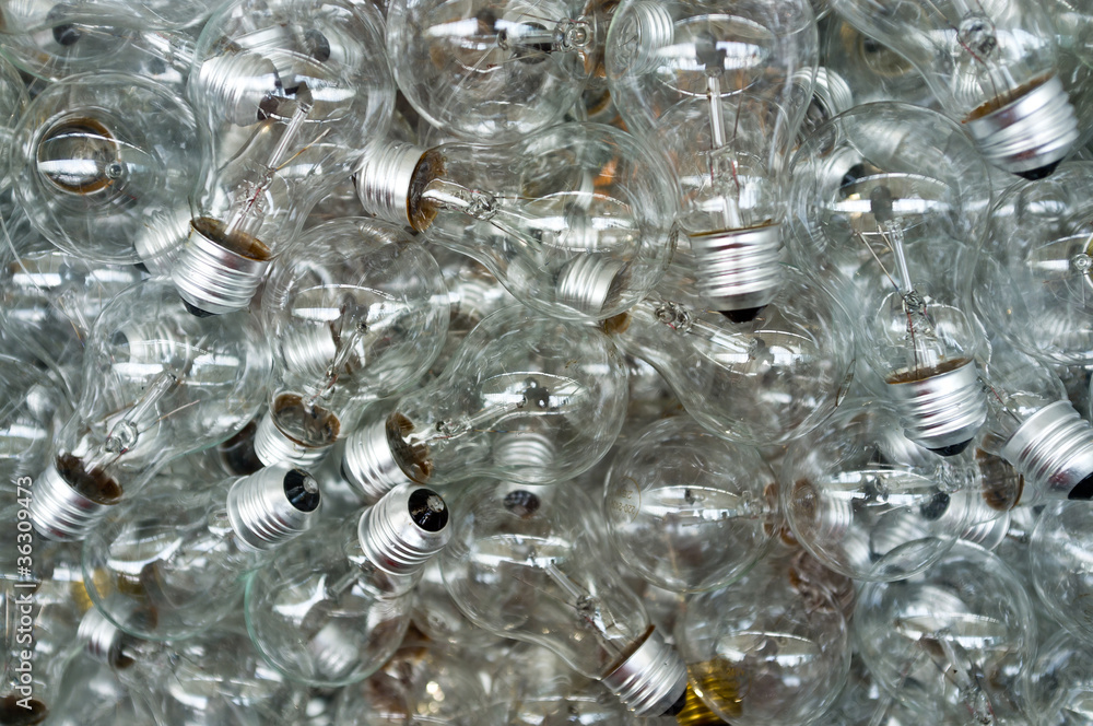 Pile of incandescent light bulb Stock Photo | Adobe Stock