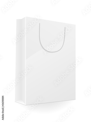 Blank shopping bag isolated on white background