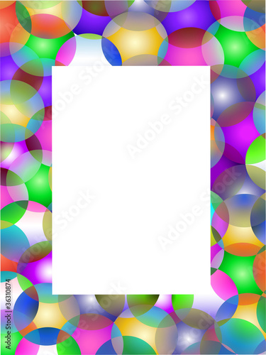 Frame with bubbles - vector