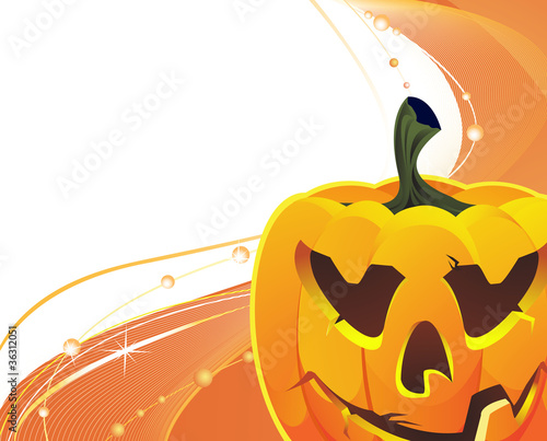 Smiling pumpkin monster