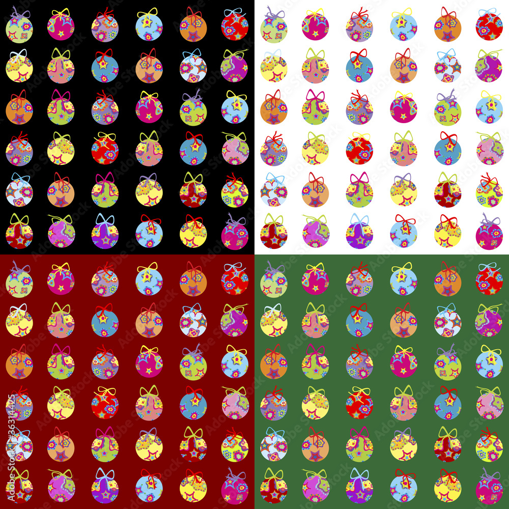 Wrapping paper with Christmas balls Wrapping paper with Christmas balls