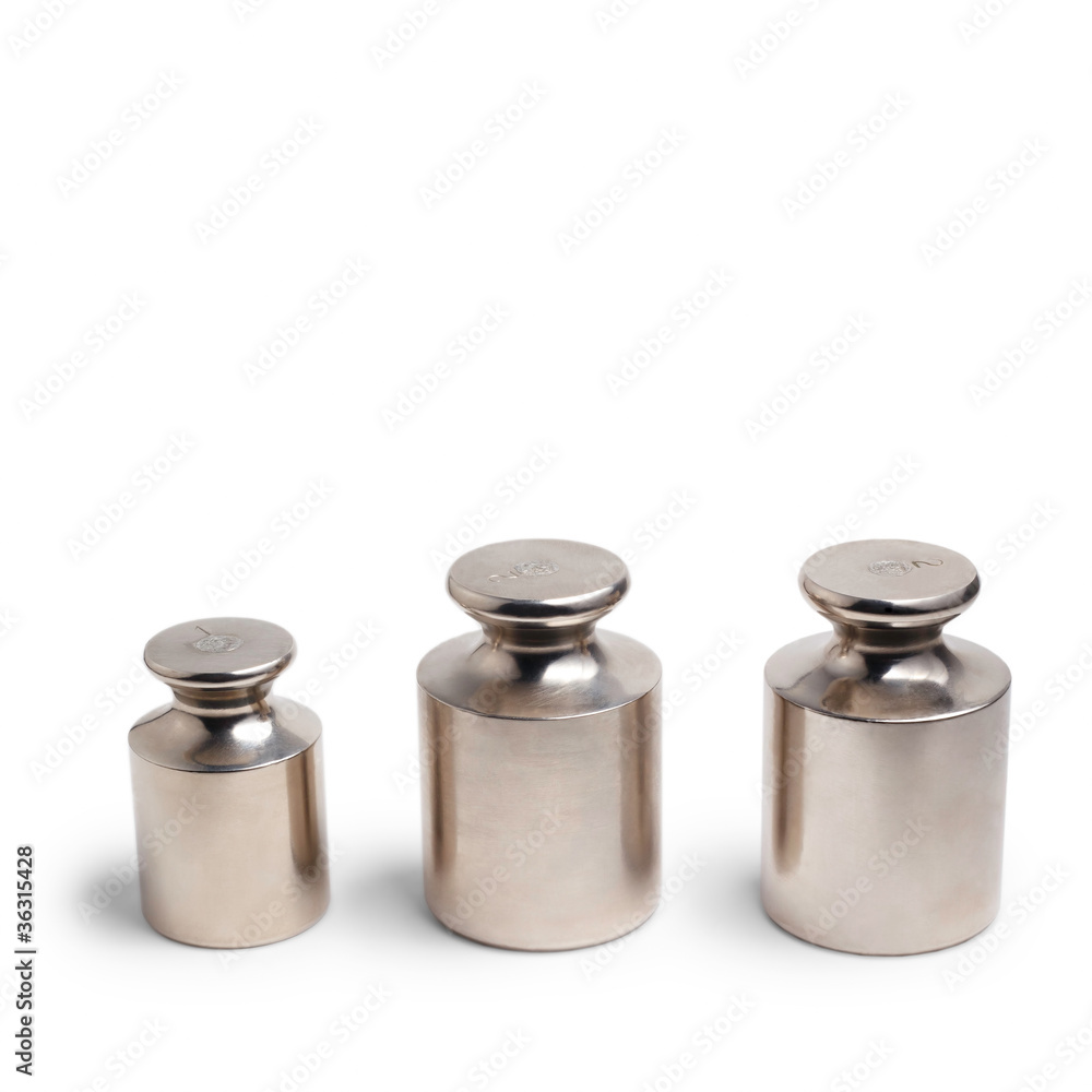 weights measure the weight of metal is isolated on a white backg weights measure the weight of metal is isolated on a white backg