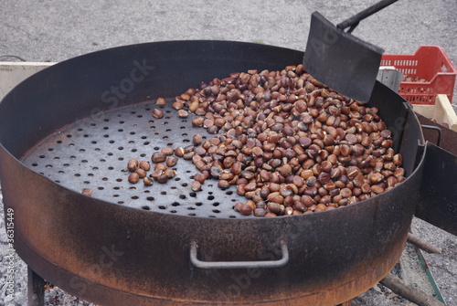 chestnuts on fire during an autumn fest