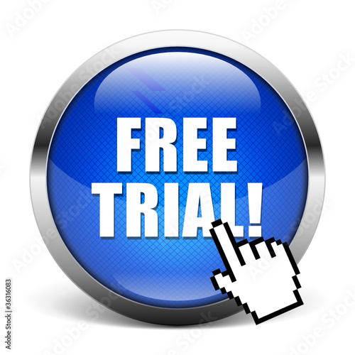 blue button - free trial