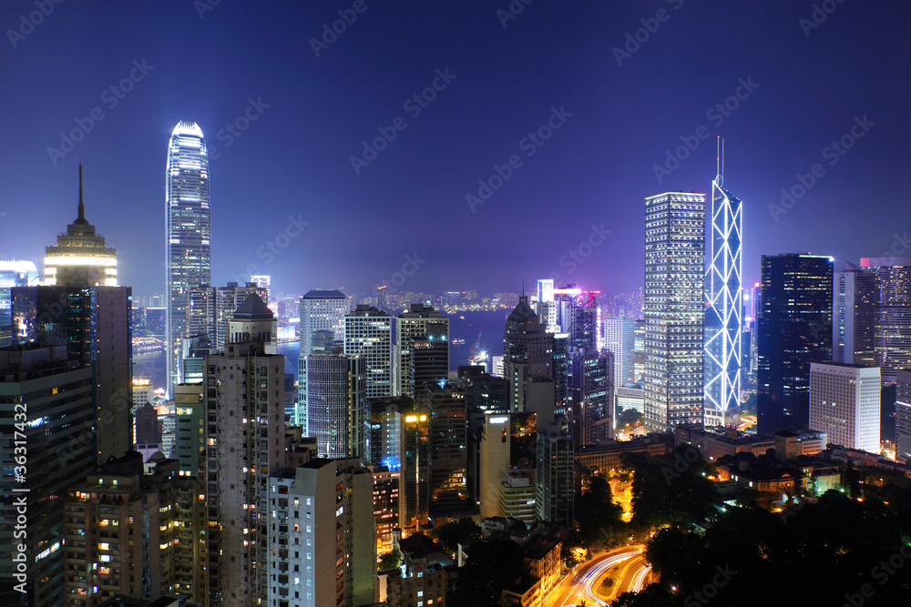 Obraz premium Miasto Hongkong