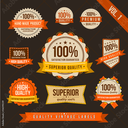 Vintage style of label badge sticker collection