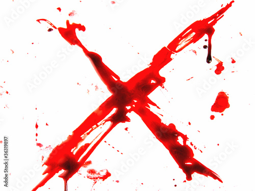 The bloody X sign.