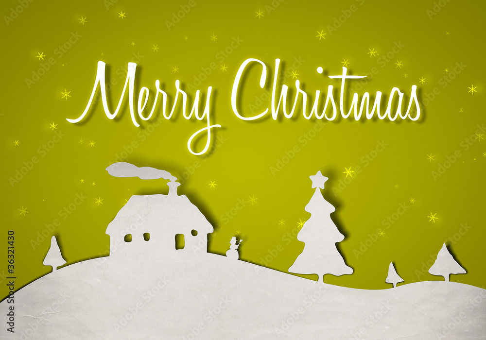 Fototapeta premium green christmas card