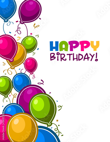 Happy Birthday with Balloons