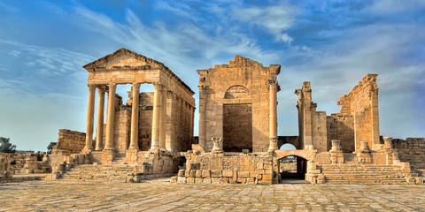 Fotobehang Tunesië Romeinse ruïnes van Sbeitla  © Cisek Ciesielski