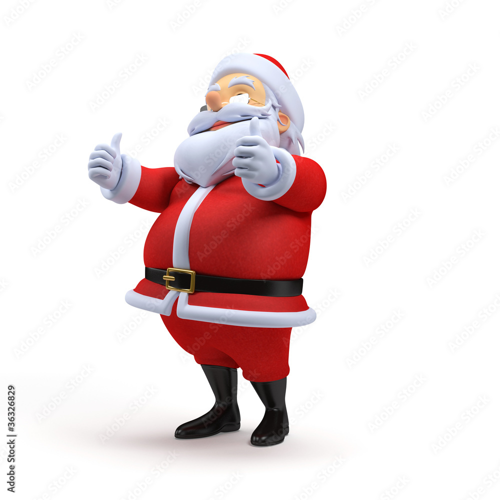 3d rendered illustration of a santa claus