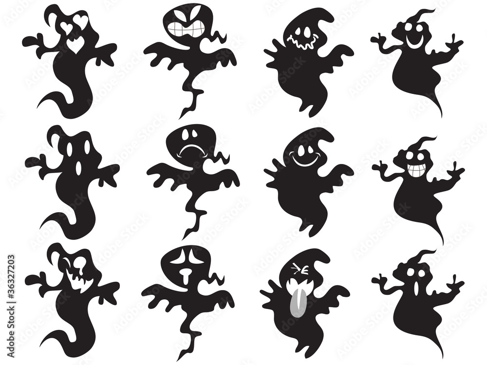 black cute halloween ghost