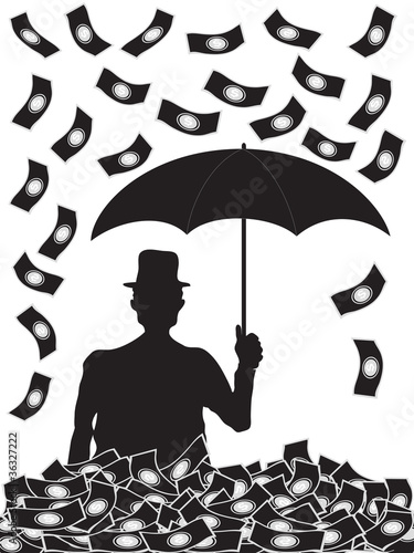 money falling