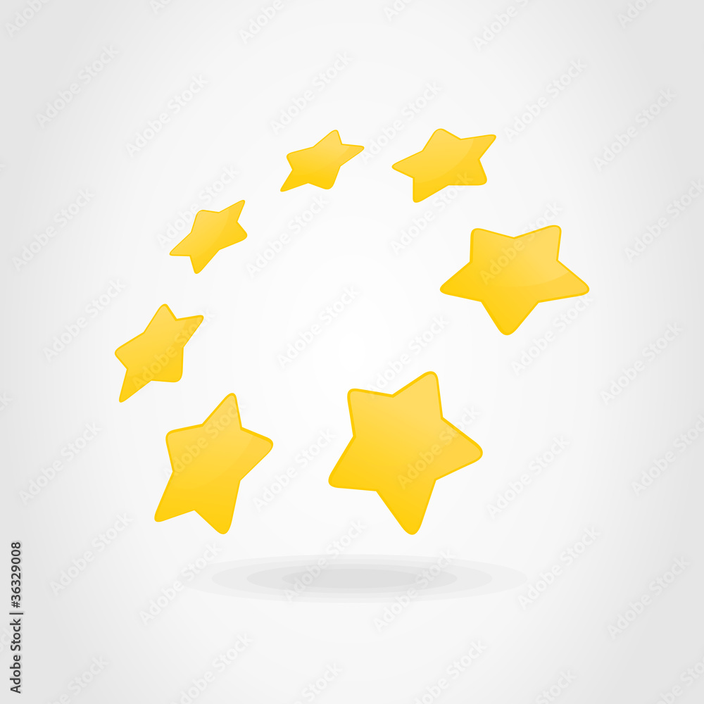 Gold star in a circle. A vector illustration Gold star in a circle. A vector illustration