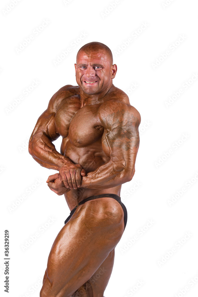 Fototapeta premium bodybuilder flexing