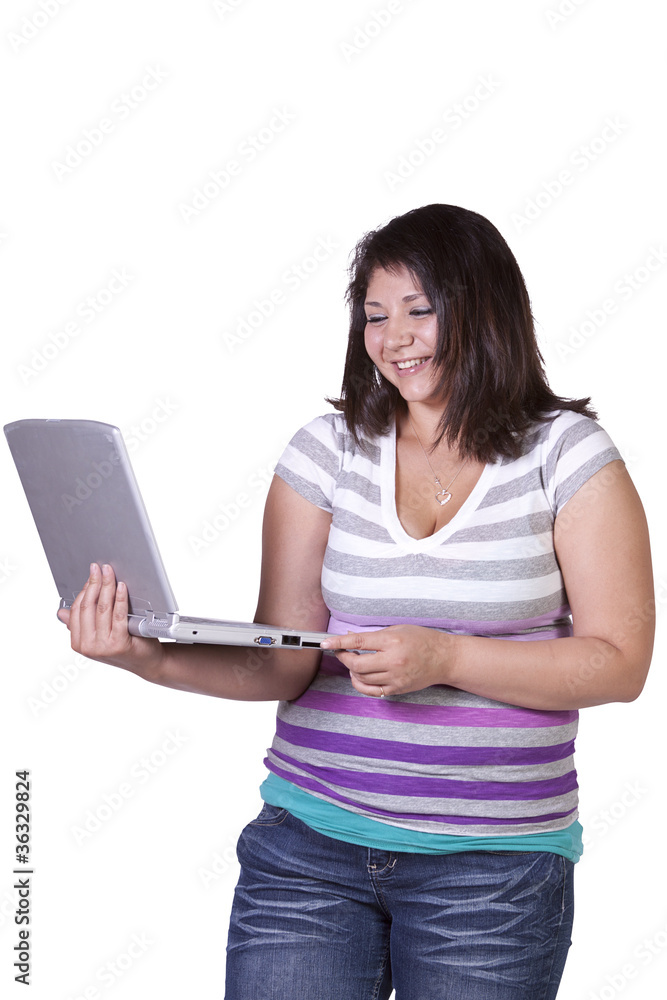 Beautiful Girl Holding a Laptop Beautiful Girl Holding a Laptop