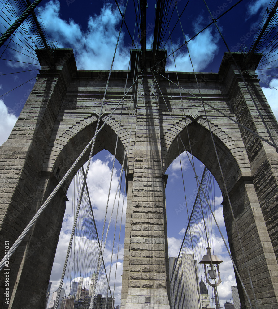 Fototapeta premium Szczegół Brooklyn Bridge, Nowy Jork