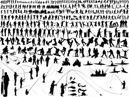 Over 300 silhouette in all kind of action