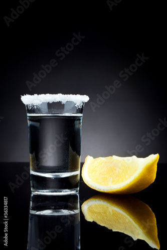 glass of tequila shot