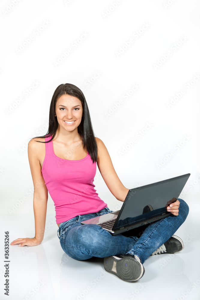beautiful girl with laptop beautiful girl with laptop