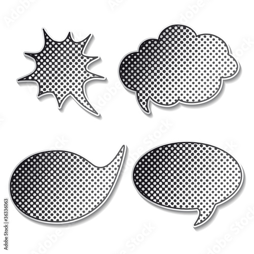 Vector speech bubbles for advertising text