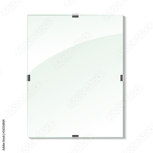 Vector glass frame - board for advertising text