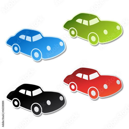 Vector stickers of car