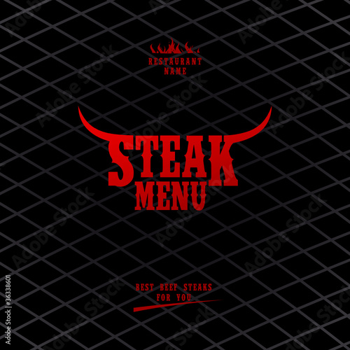 Steak Menu Card Design template