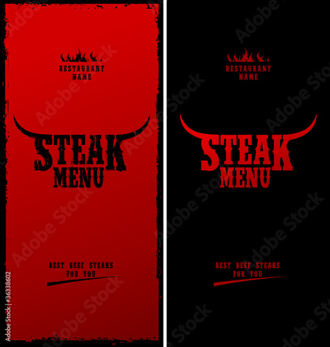 Steak Menu Card Design template