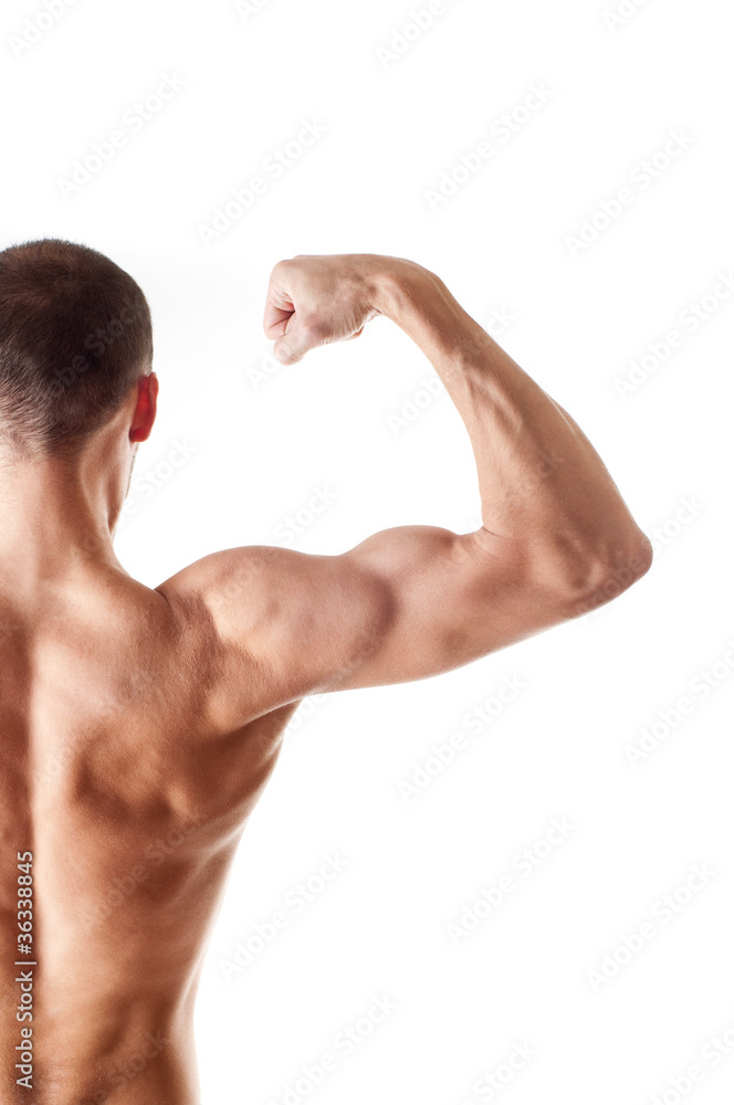 back view of a muscular man back view of a muscular man