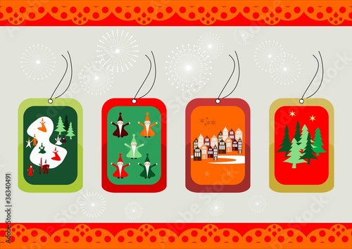 Etiquettes de Noel