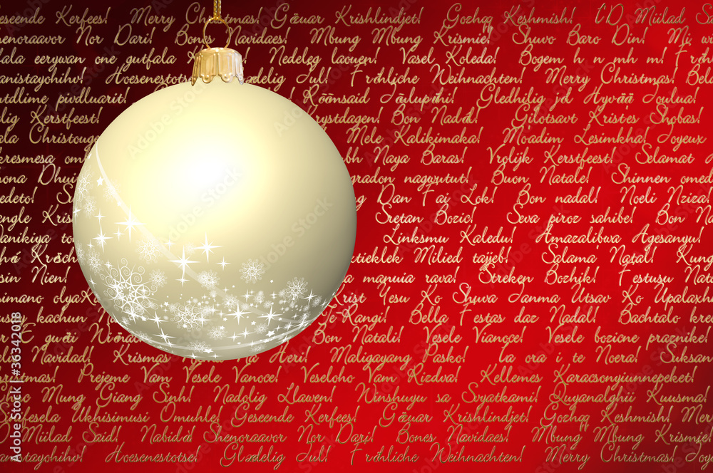 Frohe Weihnachten geschrieben in allen Sprachen StockIllustration