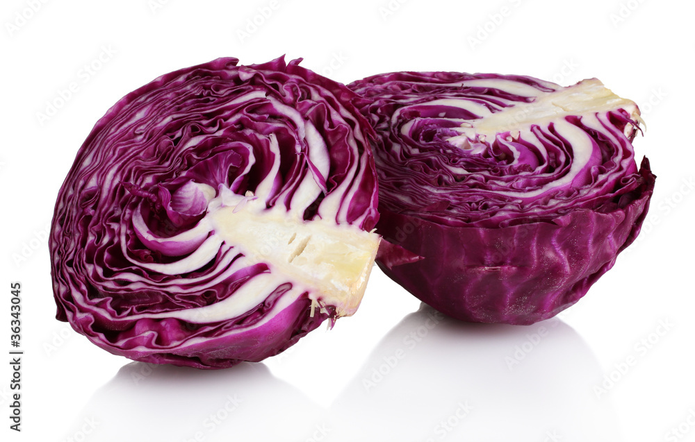 beautiful red cabbage isolated on white beautiful red cabbage isolated on white