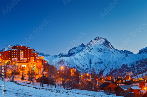 Ski resort in Alps