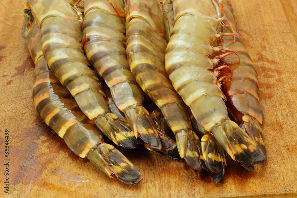 big fresh tiger prawns, king prawns, shrimp big fresh tiger prawns, king prawns, shrimp