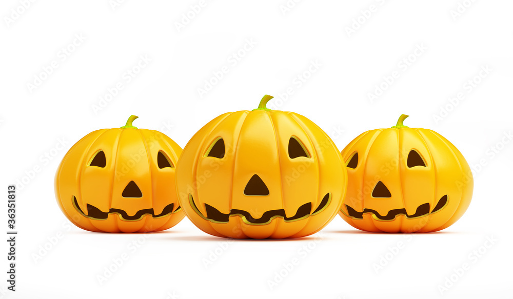 Halloween pumpkin on a white background Halloween pumpkin on a white background