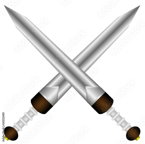 Cross gladius - a short sword Roman legionary