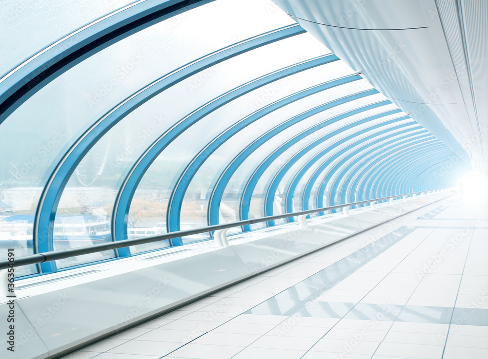 Fototapeta premium blue transparent hallway