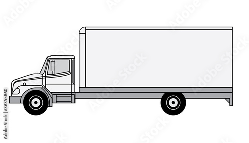 Detailed vector truck illustration -can be scaled to any size