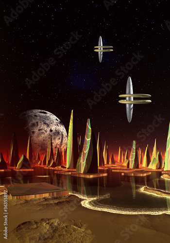 Fototapeta Naklejka Na Ścianę i Meble -  Aquarius Fantasy Planet 05