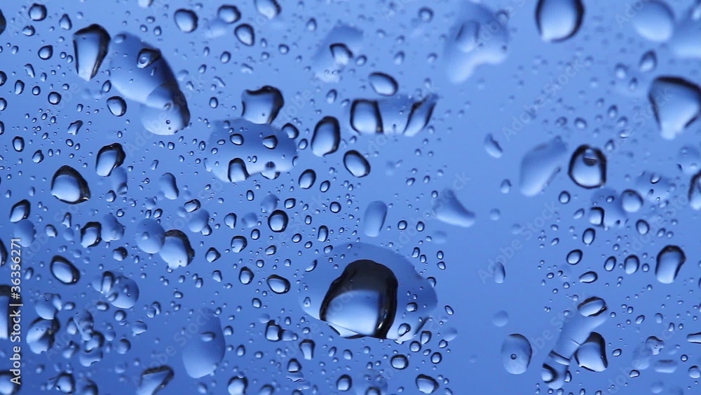 Blue water drops Blue water drops