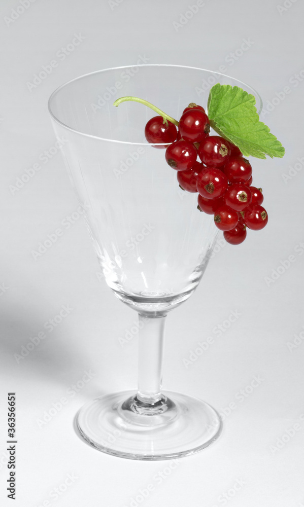 Redcurrant and glass Redcurrant and glass