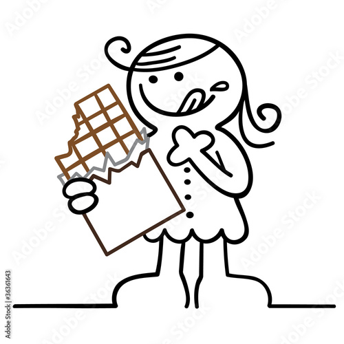 figur isst schokolade