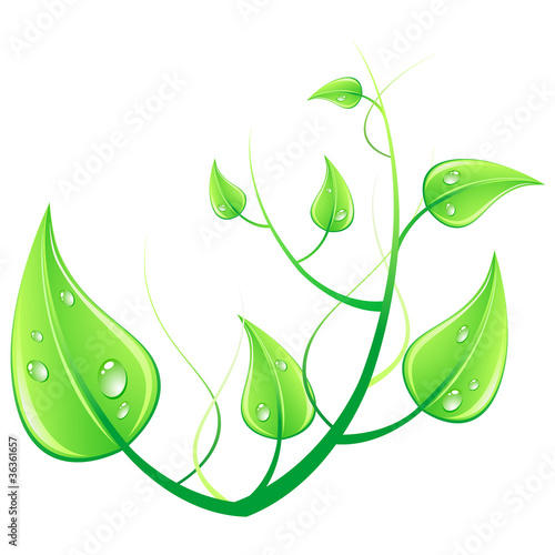 Vector illustration green environment concept.