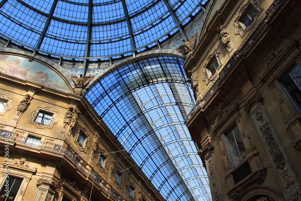 Glass gallery - Galleria Vittorio Emanuele - Milan - Italy