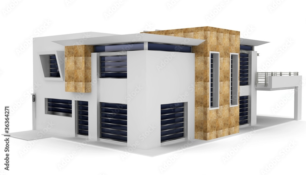 3d house on white 3d house on white