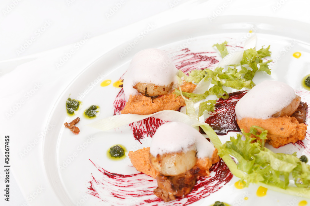 Scallop seafood appetizer Scallop seafood appetizer